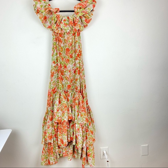 Misa Los Angeles Consuela Ruffle Off the Shoulder Floral Tiered Maxi Dress - Picture 3 of 14